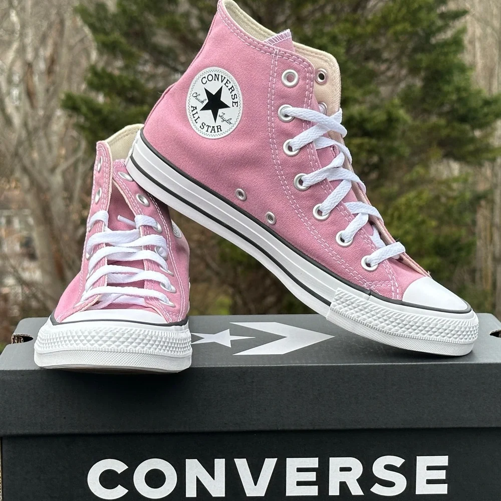 Converse CTAS High Pink Rose Canvas Casual Sneaker Womens 8 or Girls GS 6Y NEW